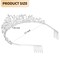 Birthday Queen Sash and Tiara for Women Crystal Crown Rhinestone Hair Headband Set Happy Party Princess Decorations Accessories Girls Gifts Outfit Kits Silver